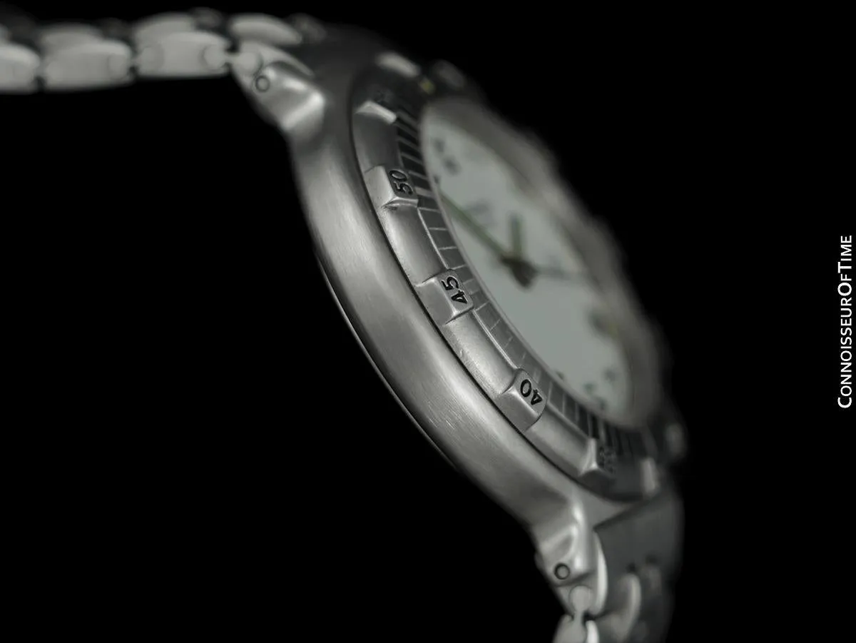Hermes Mens Midsize Unisex Captain Nemo Quartz Divers Watch - Stainless Steel