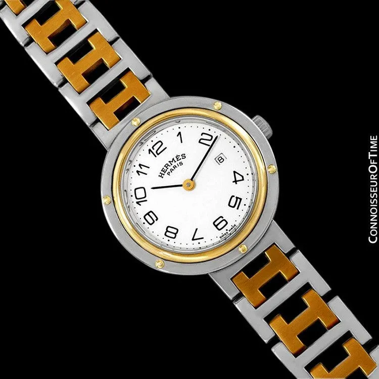 Hermes Misize Unisex Clipper 2-Tone Quartz Watch - Stainless Steel & 18K Gold Plated