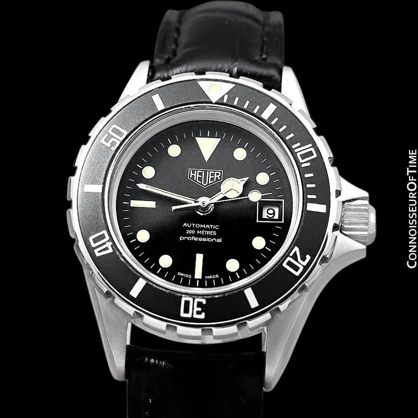 Heuer (Tag Heuer) Vintage Ladies "Bo Derek" Submariner Automatic Divers Watch - Stainless Steel