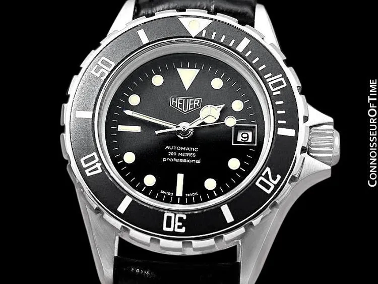 Heuer (Tag Heuer) Vintage Ladies "Bo Derek" Submariner Automatic Divers Watch - Stainless Steel