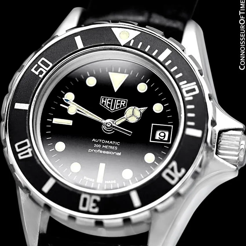 Heuer (Tag Heuer) Vintage Ladies "Bo Derek" Submariner Automatic Divers Watch - Stainless Steel