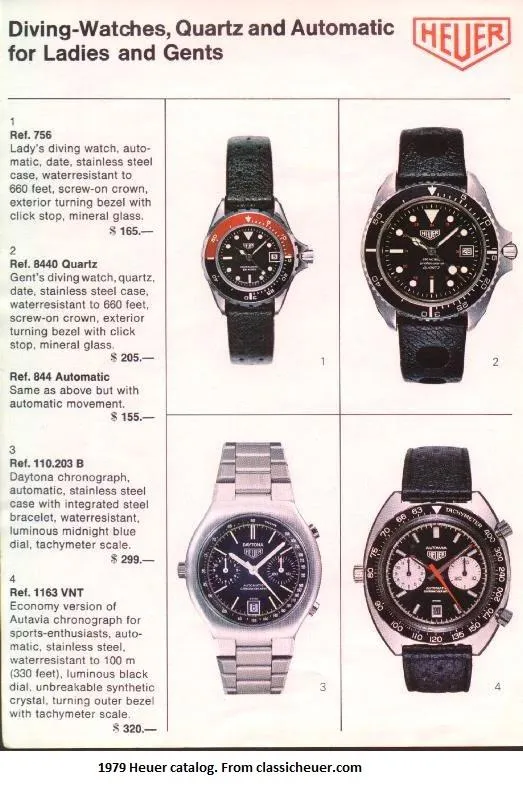 Heuer (Tag Heuer) Vintage Ladies "Bo Derek" Submariner Automatic Divers Watch - Stainless Steel
