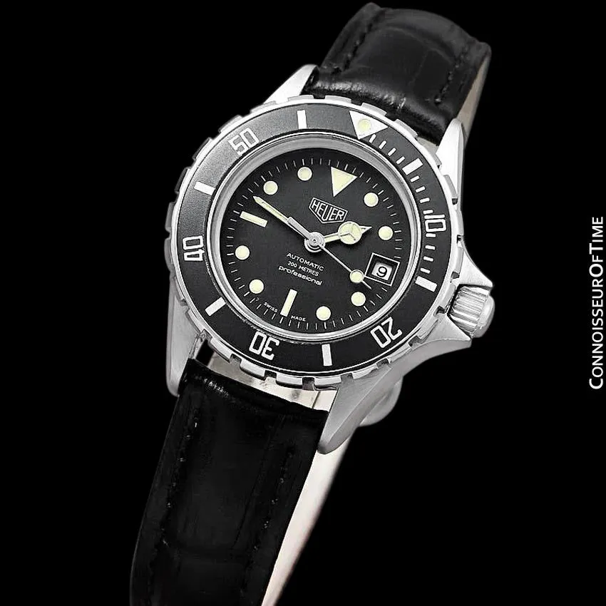 Heuer (Tag Heuer) Vintage Ladies "Bo Derek" Submariner Automatic Divers Watch - Stainless Steel