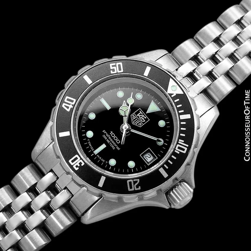 Heuer (Tag Heuer) Vintage Ladies "Bo Derek" Submariner Divers Watch with Bracelet - Stainless Steel