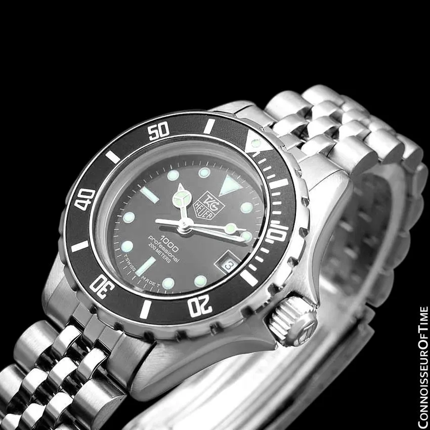 Heuer (Tag Heuer) Vintage Ladies "Bo Derek" Submariner Divers Watch with Bracelet - Stainless Steel