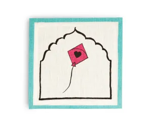 Home Table Linen Kites In The Sky Cocktail Napkin Set 6 Cotton AcCnFk Fashion Edit Home Lifestyle Artchivesindia