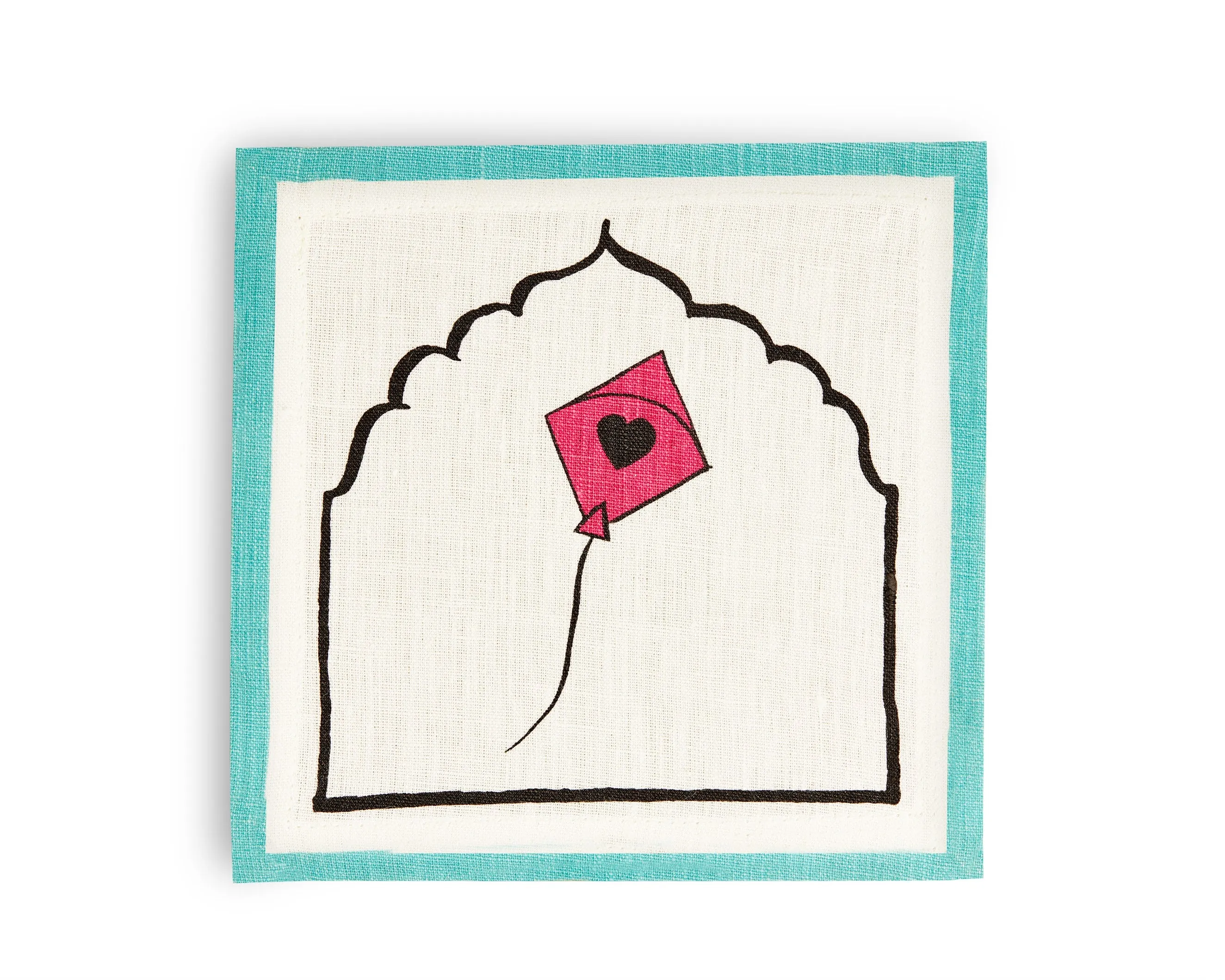 Home Table Linen Kites In The Sky Cocktail Napkin Set 6 Cotton AcCnFk Fashion Edit Home Lifestyle Artchivesindia