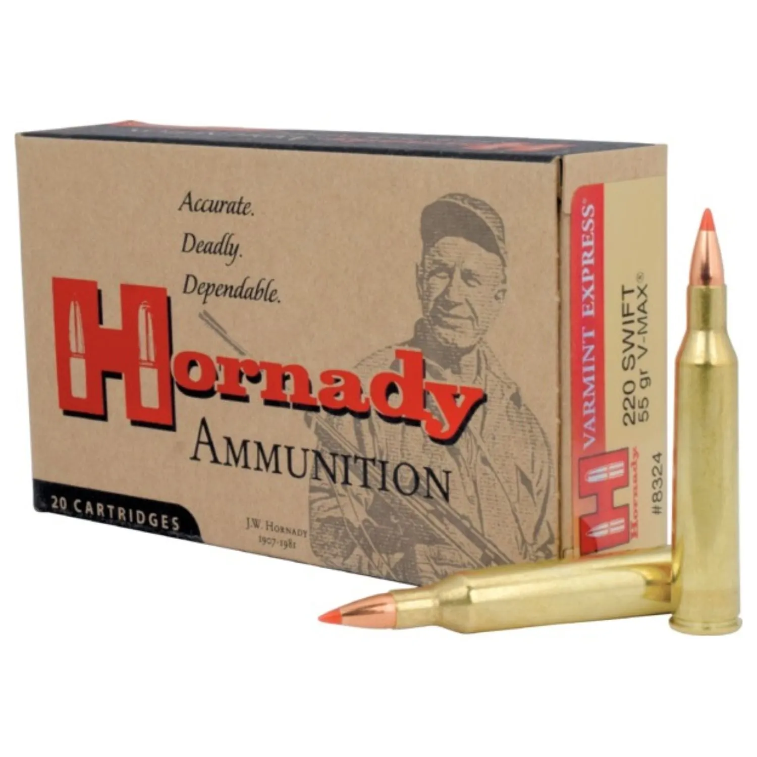 Hornady .220 Swift 55 Grain V-MAX-20 Count