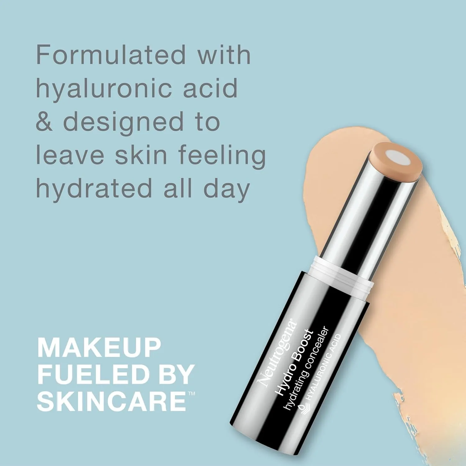 Hydro Boost Hydrating Concealer Stick for Dry Skin, Oil-Free, Lightweight, Non-Greasy and Non-Comedogenic Cover-Up Makeup with Hyaluronic Acid, 10/Fair, 0.12 Oz