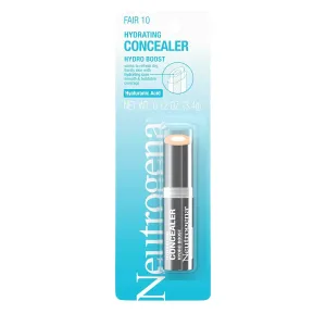 Hydro Boost Hydrating Concealer Stick for Dry Skin, Oil-Free, Lightweight, Non-Greasy and Non-Comedogenic Cover-Up Makeup with Hyaluronic Acid, 10/Fair, 0.12 Oz