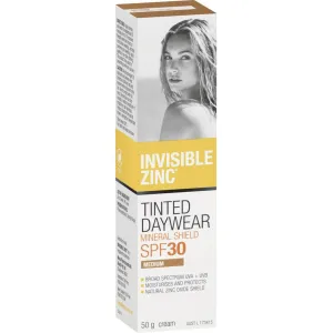 Invisible Zinc Oxide Sunscreen Tinted Facial Cream Medium SPF30  50g
