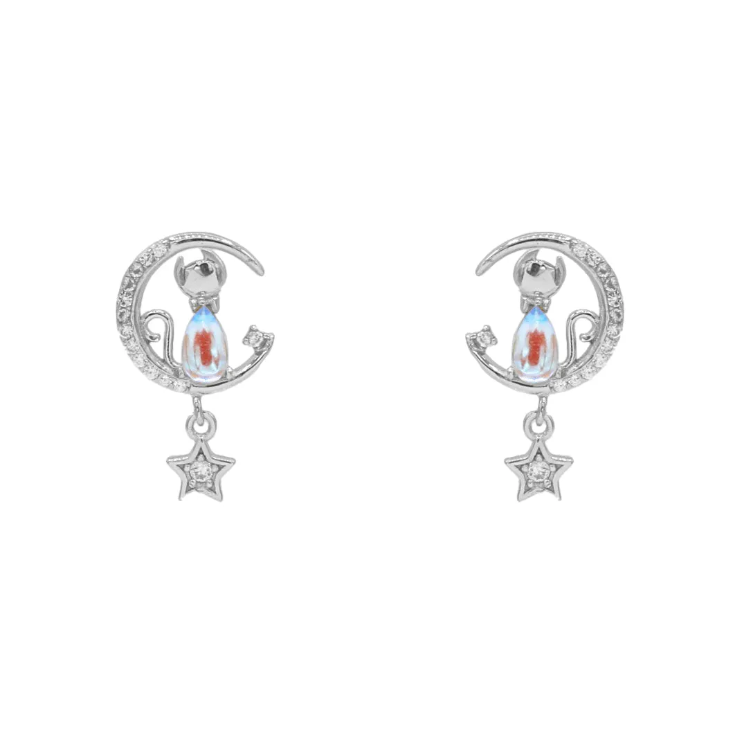 Iridescent Cat & Moon Bracelet