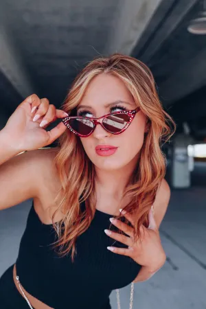 Janlee Studded Cat Eye Sunglasses- Leopard