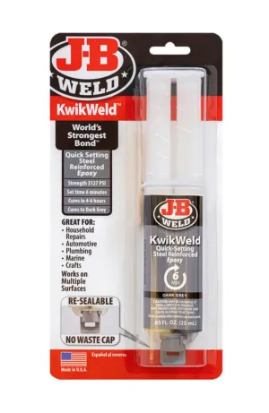 JB Weld Quick Weld Syringe - Dark Grey