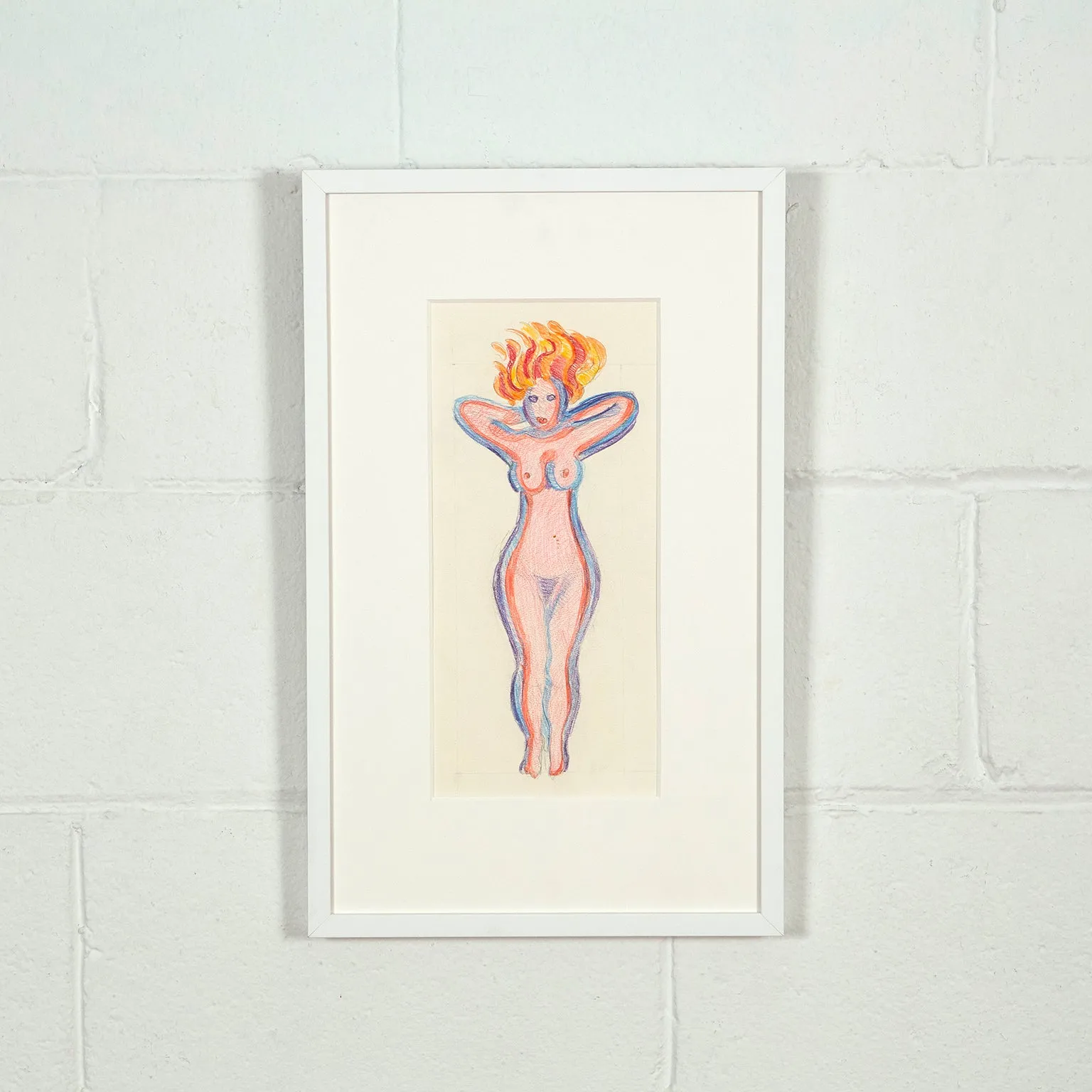 JOYCE WIELAND "FIRE MUSE" DRAWING