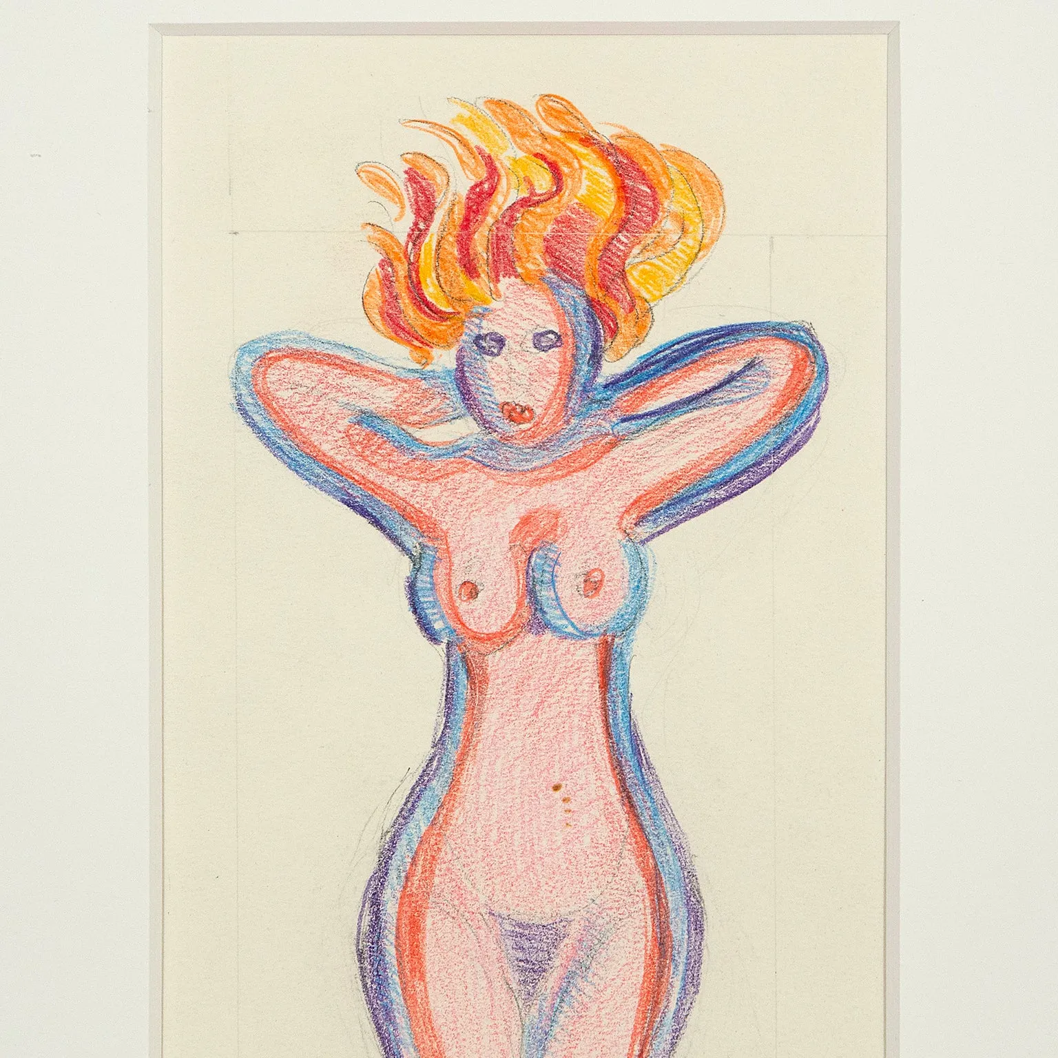 JOYCE WIELAND "FIRE MUSE" DRAWING