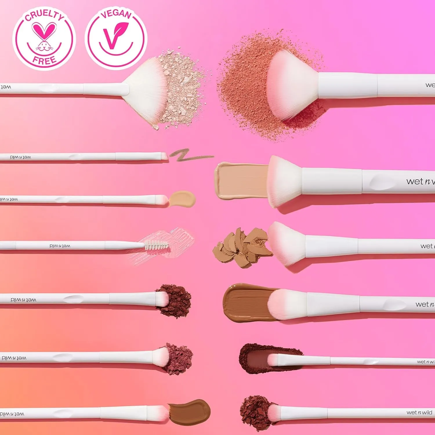 Kabuki Brush, Flat Top for All Formulas, Densely-Packed Synthetic Bristles, Ergonomic Handle for Comfortable Control