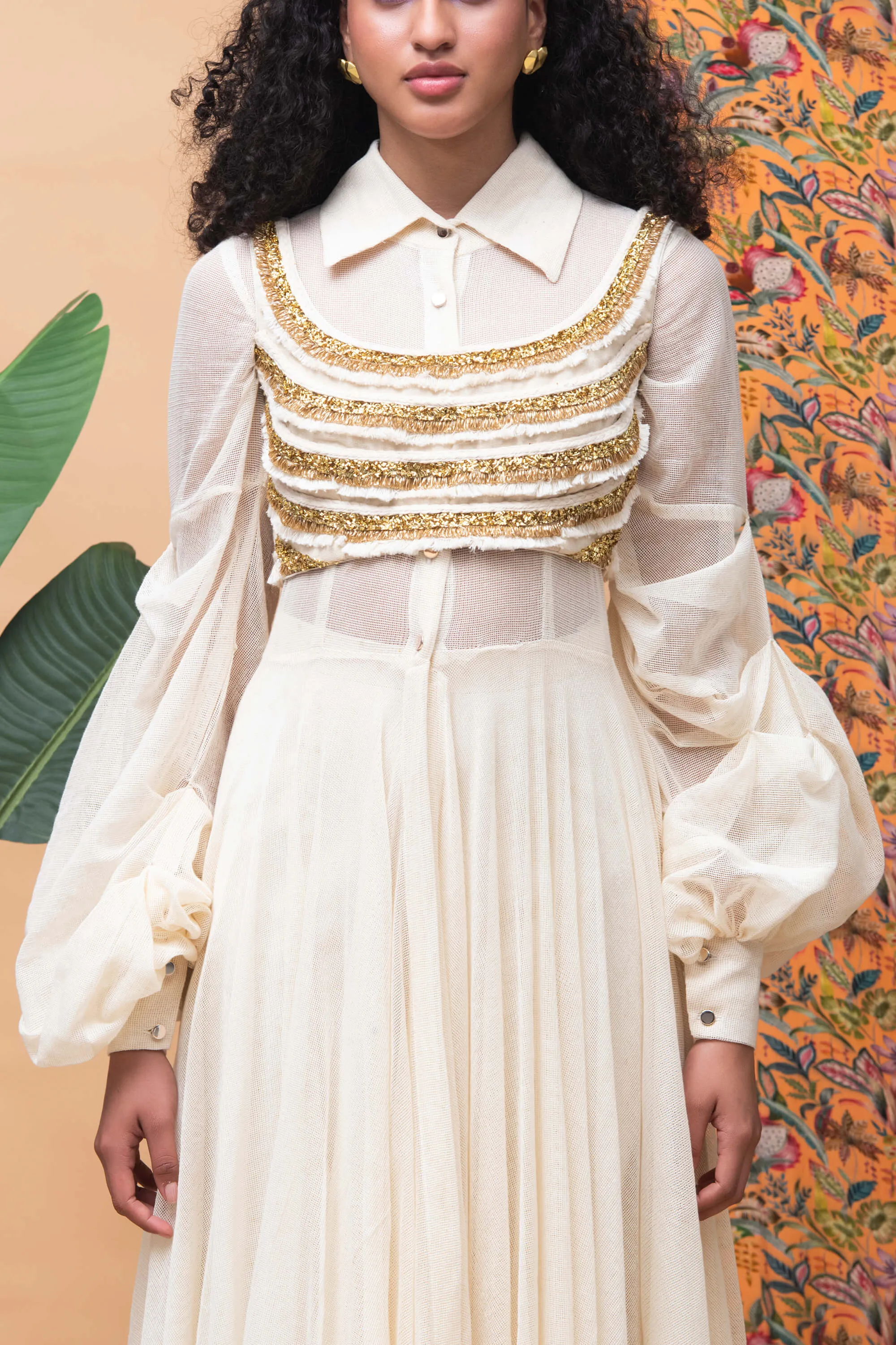 Kellen ivory pant and cape set