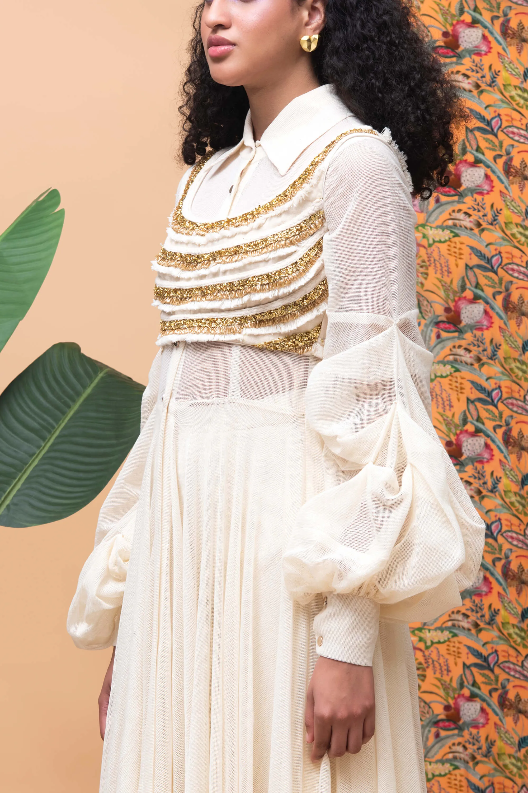 Kellen ivory pant and cape set