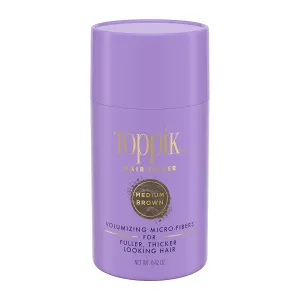 Keratin Hair Fiber Powder 12G - Hair Thickener for Women, Camoflauge Roots, Fills Hairline Gaps for Fuller Hair - Medium Brown