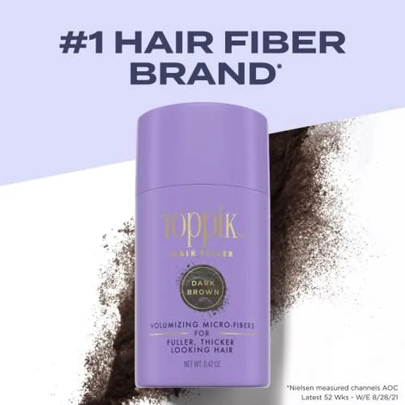 Keratin Hair Fiber Powder 12G - Hair Thickener for Women, Camoflauge Roots, Fills Hairline Gaps for Fuller Hair - Medium Brown