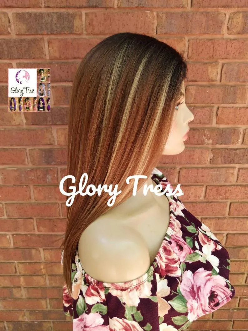 Kinky Straight Lace Front Wig - Natural Yaki Straight Wig - Glory Tress - Blow Out