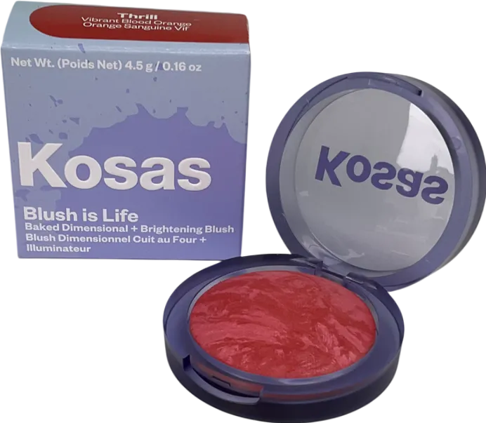 Kosas Blush Is Life Baked Dimensional   Brightening Blush Thrill Vibrant Orange 4.5g