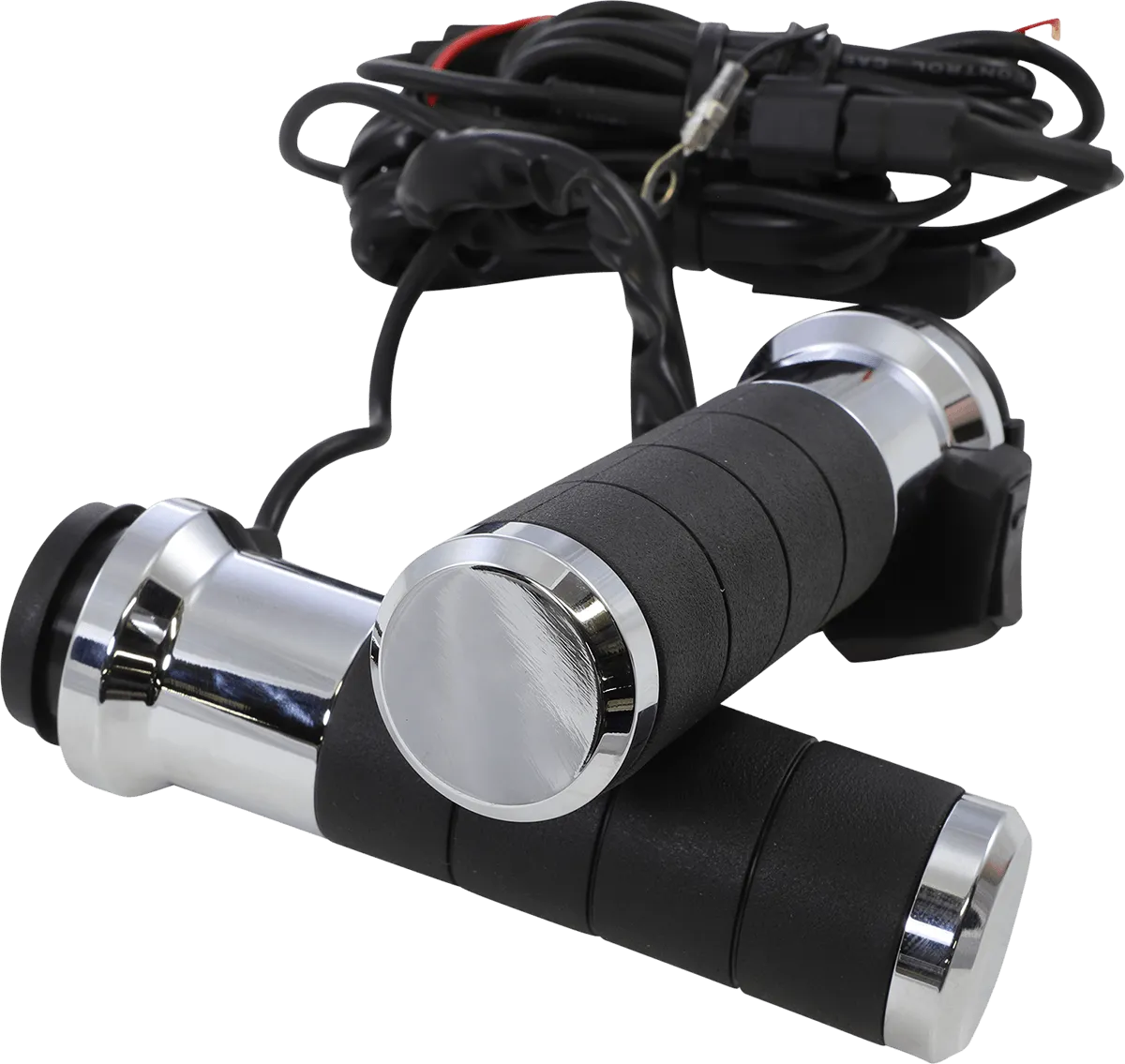 KOSO AX068M00 KOSO Titan-X Heated Grips Chrome Electric Throttle
