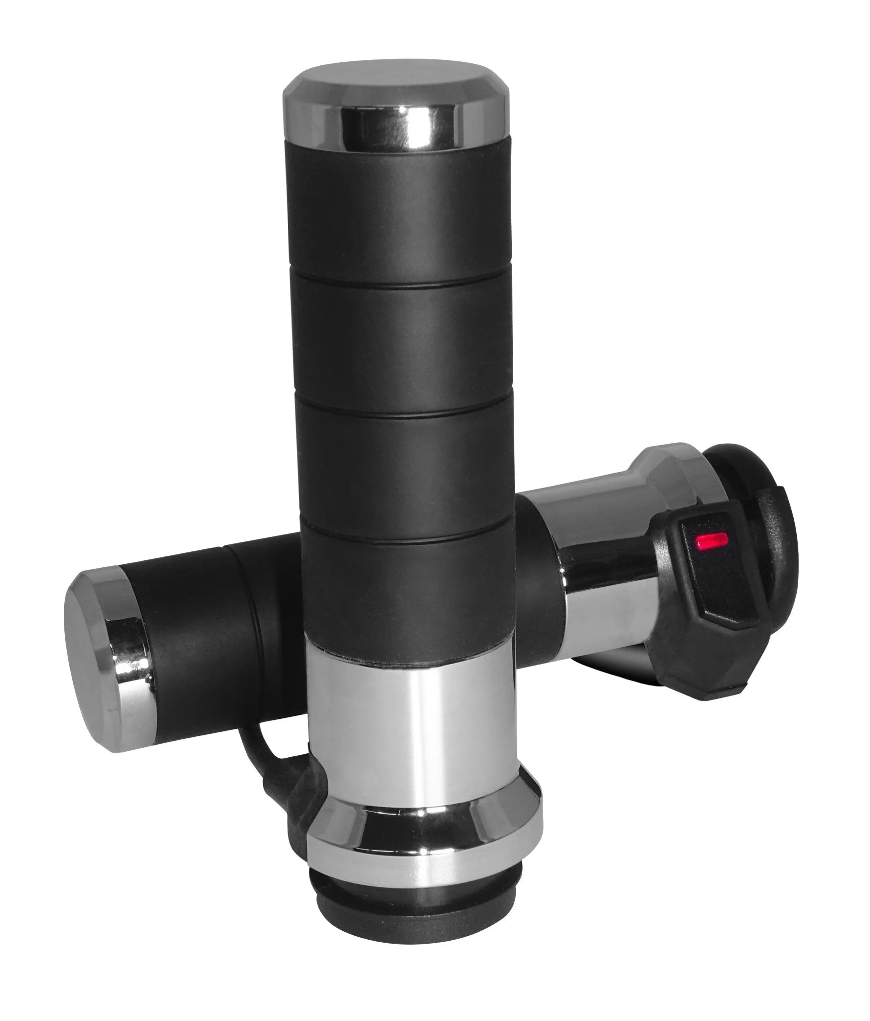 KOSO AX068M10 KOSO Titan-X Heated Grips Chrome Cable Throttle