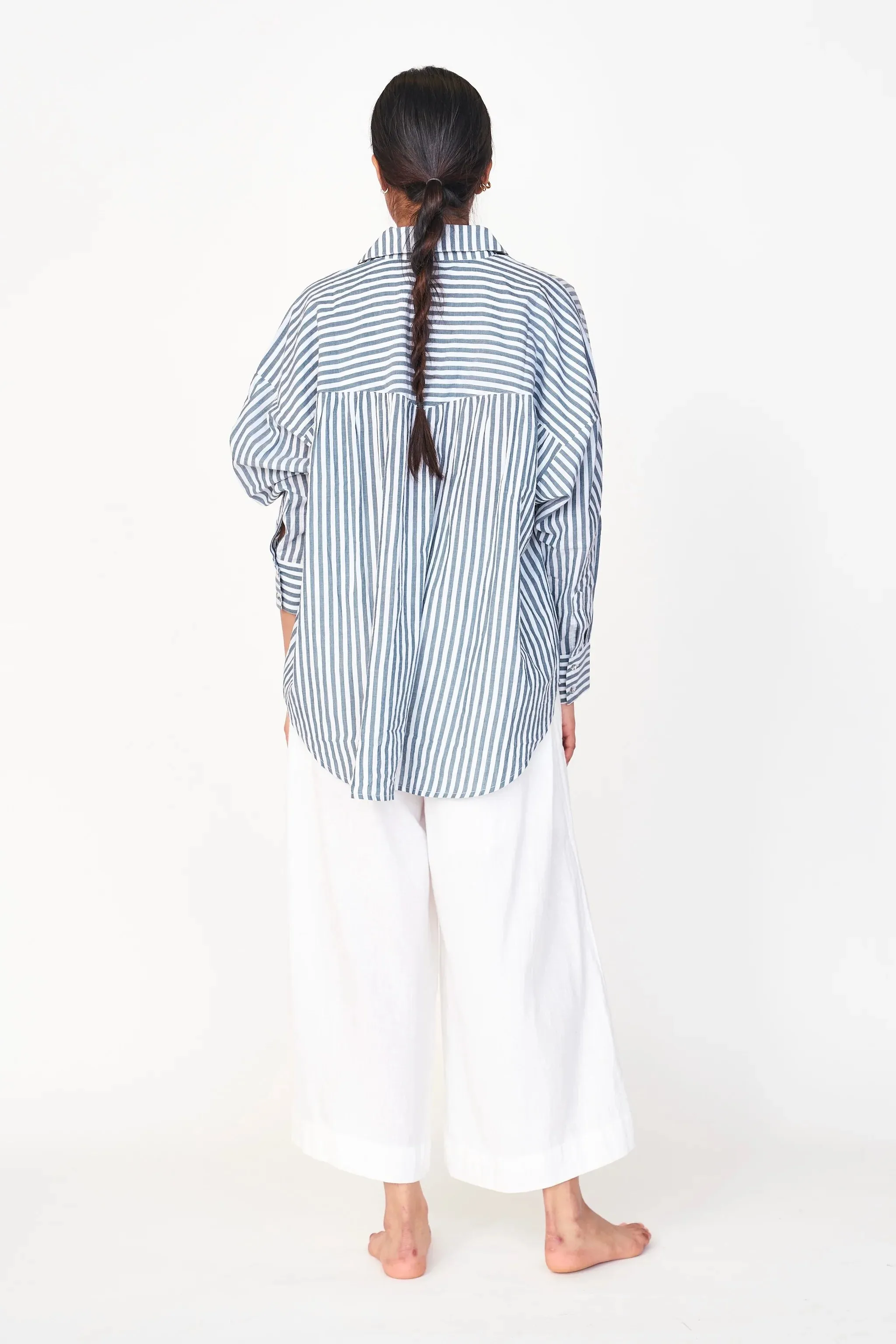 Kyoto Blouse in Ocean Stripe