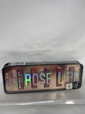 L.A. Colors Mini Lipsticks Rose Pink Creamy Set Gift Lot With Tin