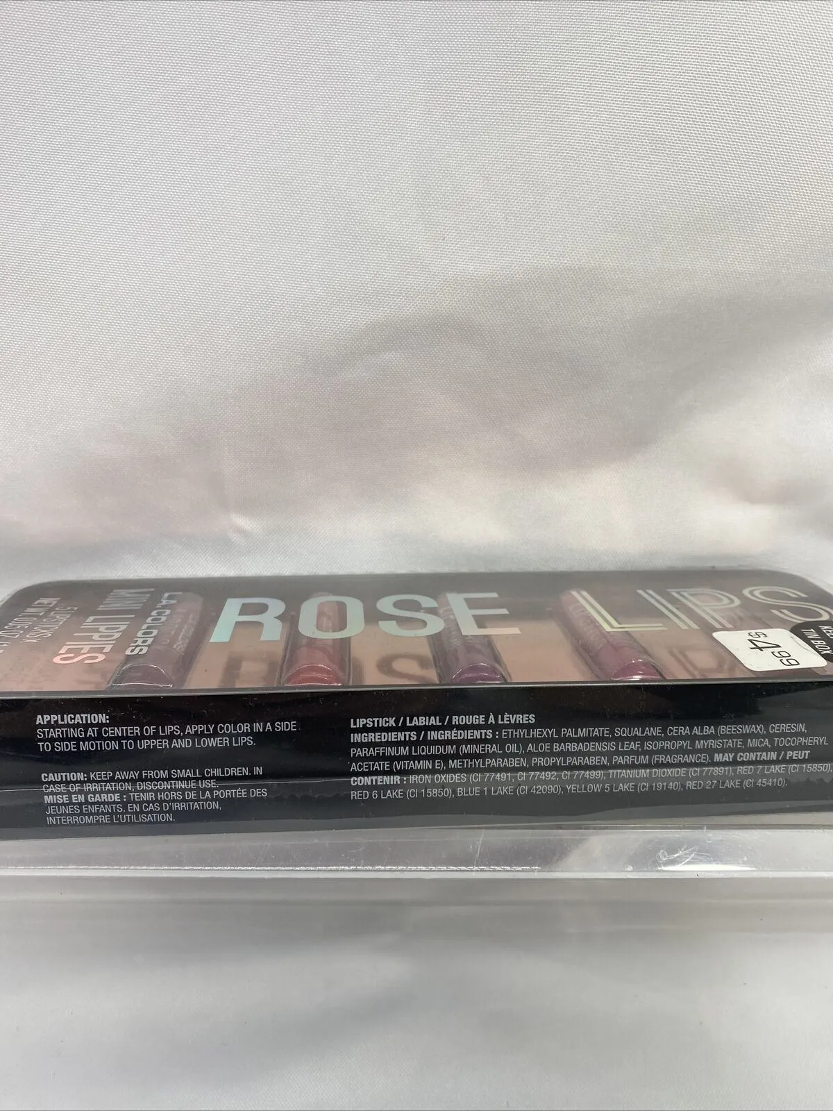 L.A. Colors Mini Lipsticks Rose Pink Creamy Set Gift Lot With Tin