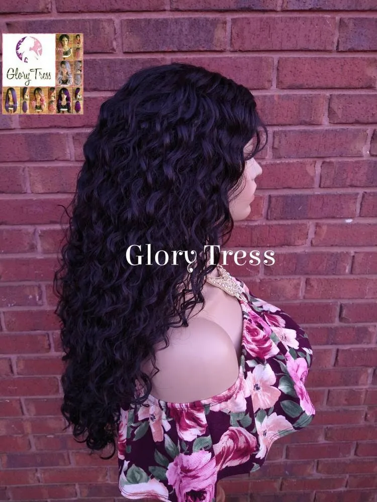 Lace Front Wig, Black Curly Wig, Glory Tress,  Wigs, On Sale //ESTHER
