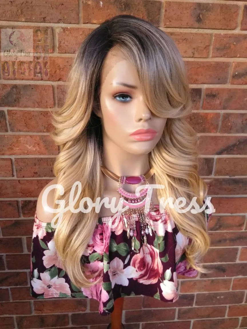 Lace Front Wig -  Blonde Wig - Glory Tress - Wigs - Curly Wig- Ombre Wig -  Golden Platinum Blonde Wig -  READY To SHIP // SALVATION