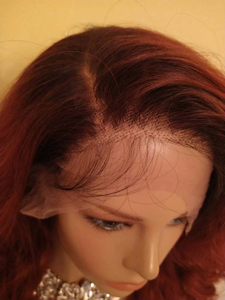 Lace Front Wig | Glory Tress | Human Hair Blend | Wavy Wig | 13X6 Free Parting |  HD Lace Frontal | Copper Wig | On Sale // GLAMOUR QUEEN