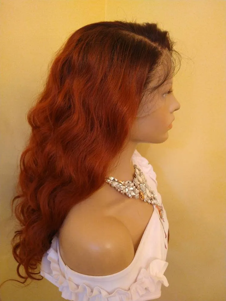 Lace Front Wig | Glory Tress | Human Hair Blend | Wavy Wig | 13X6 Free Parting |  HD Lace Frontal | Copper Wig | On Sale // GLAMOUR QUEEN