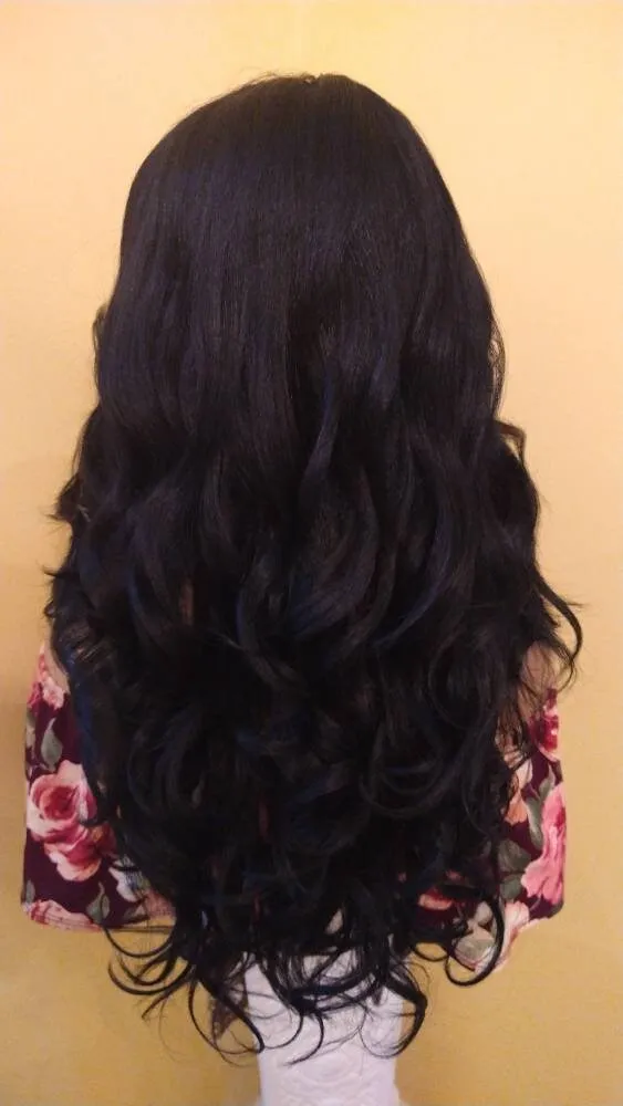 Lace Frontal Wig HD Pre-Plucked Lace Wig With Blonde Highlights Yaki Textured African American Wig 13X6 Free Parting Glory Tress - DEVOTED