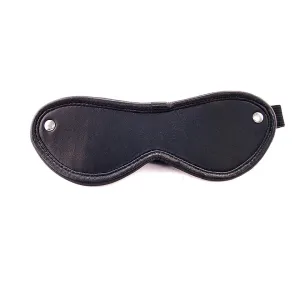 Leather Blindfold Eye Mask Black