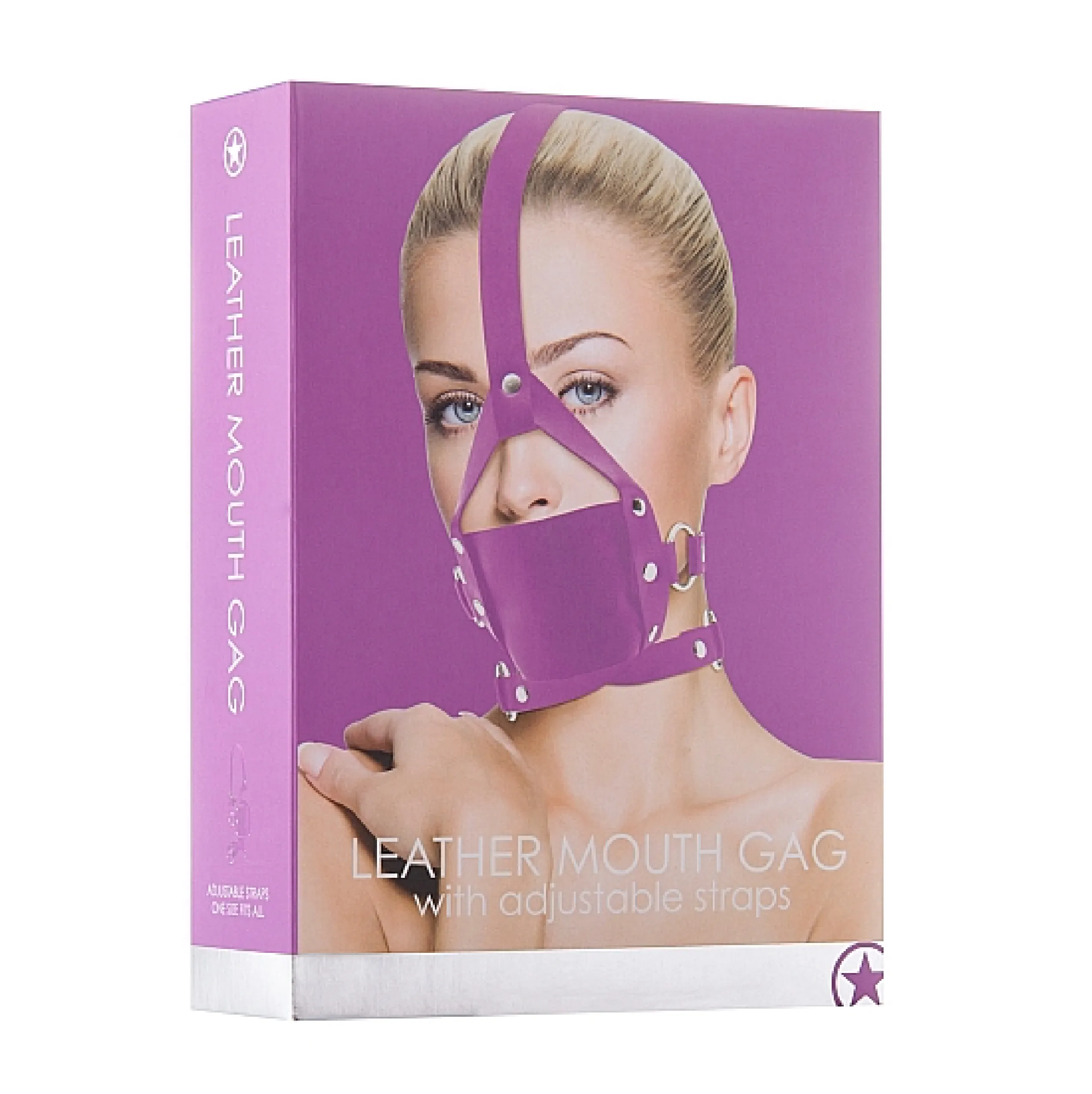 Leather Mouth Gag - Purple