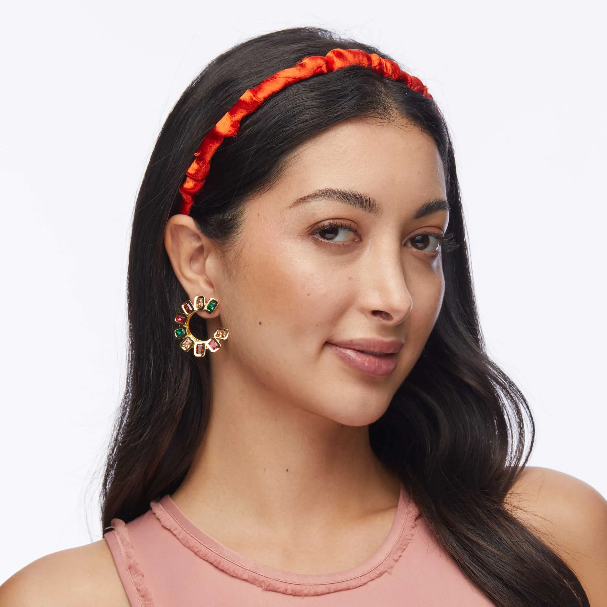 Lele Sadoughi Lipstick Red Jessie Silk Headband
