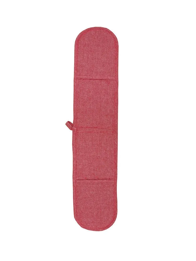 Linen House Revana Chambray Red Double Oven Glove