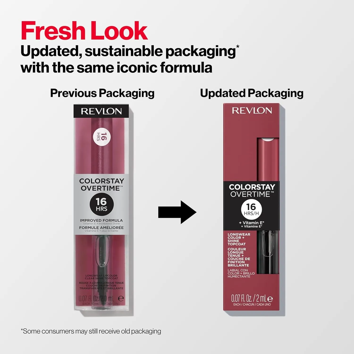 Liquid Lipstick with Clear Lip Gloss, Colorstay Overtime Lipcolor, Dual Ended with Vitamin E, 350 Bare Maximum, 0.07 Fl Oz