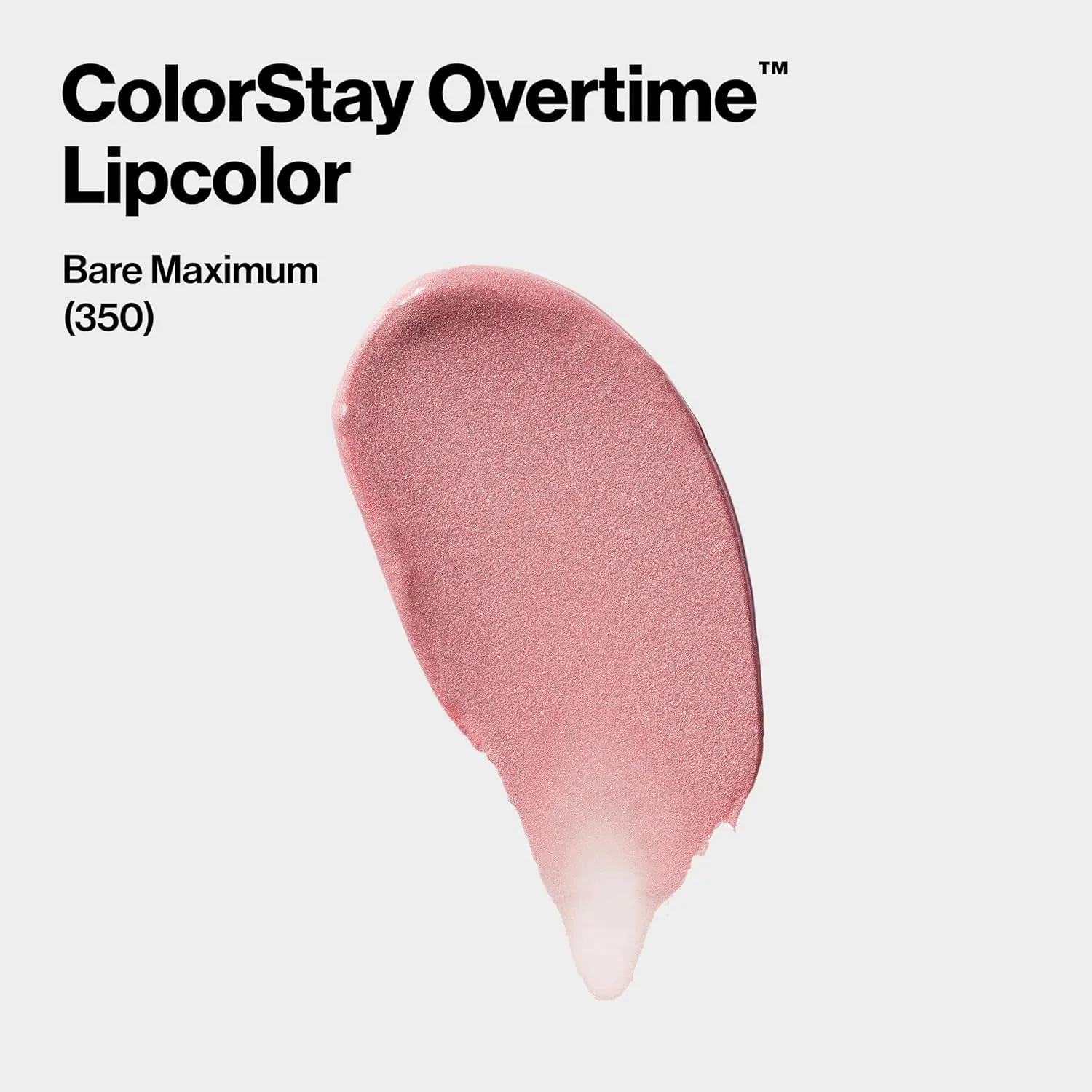 Liquid Lipstick with Clear Lip Gloss, Colorstay Overtime Lipcolor, Dual Ended with Vitamin E, 350 Bare Maximum, 0.07 Fl Oz