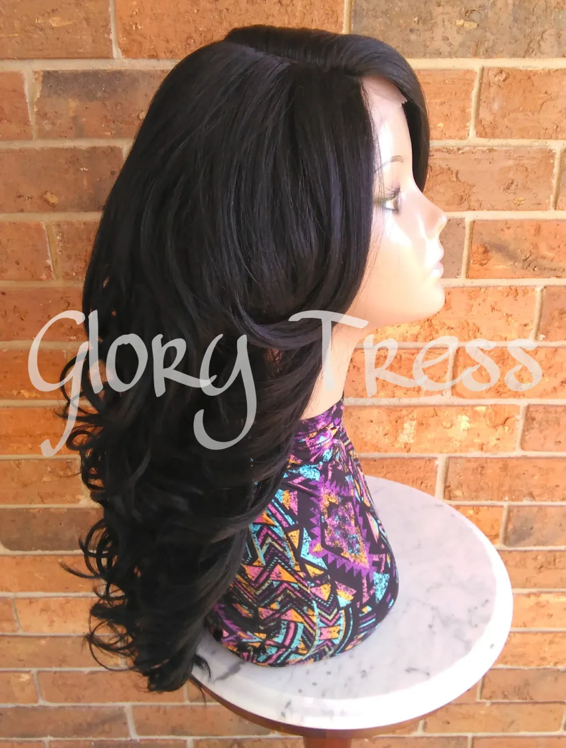Long & Curly Lace Front Wig, Black Bombshell Wig // SALVATION (Free Shipping)