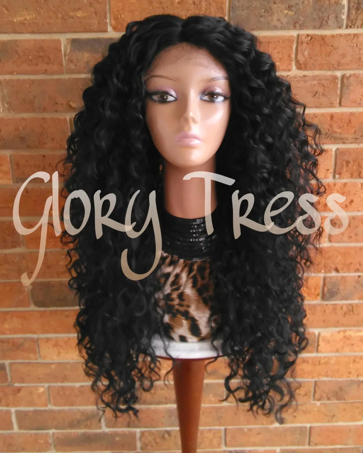 Long Beach Curly Lace Front Wig, Black Curly Wig, Big Curly Hairstyle - DREAM2