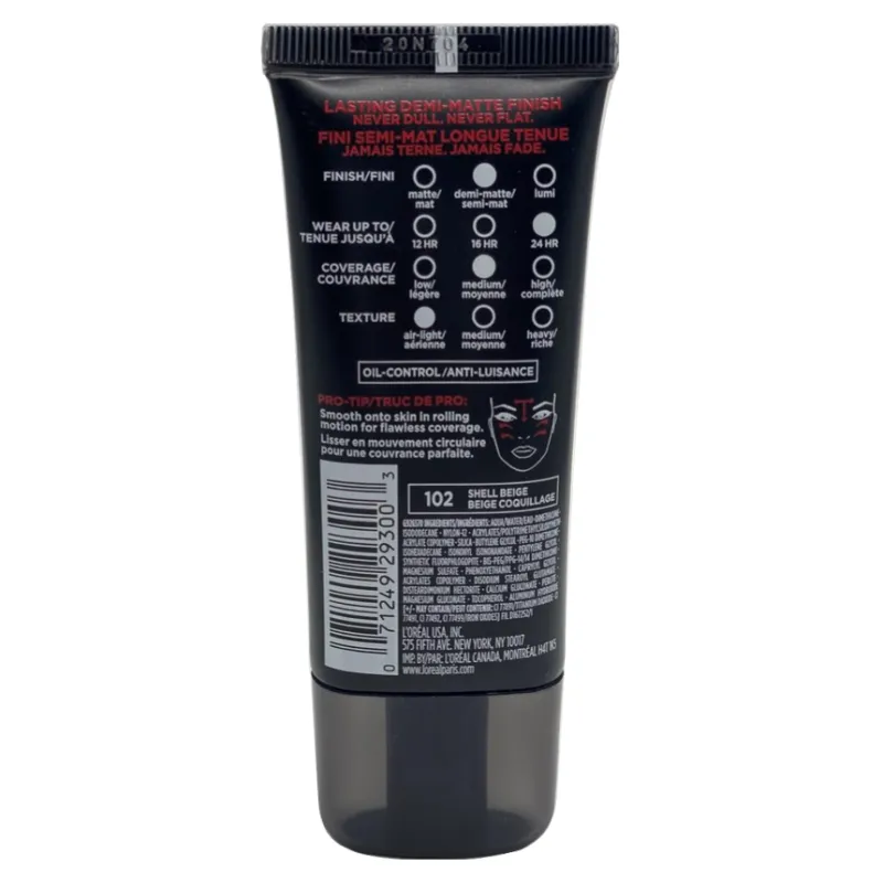 L'Oréal Paris Infallible Pro Matte Foundation - 102 Shell Beige