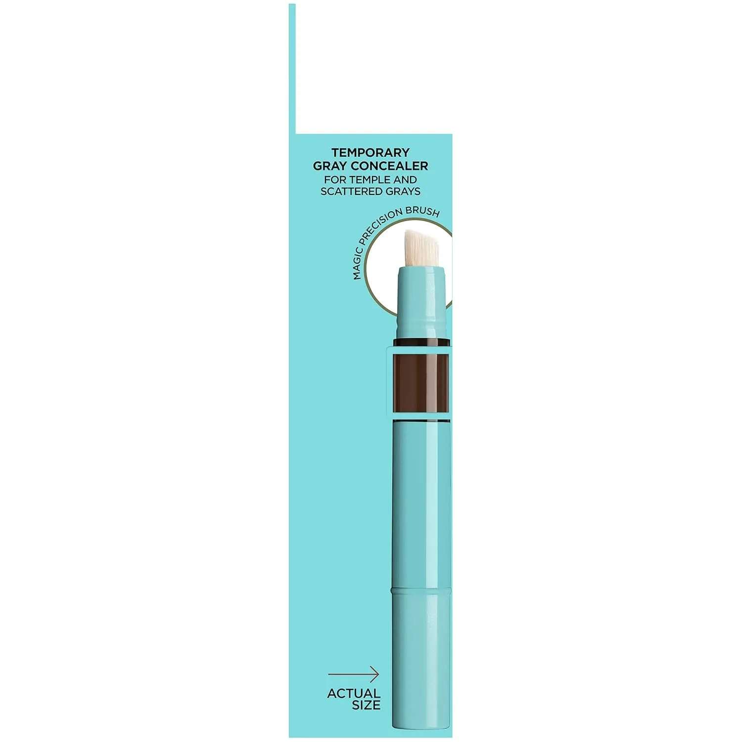 L’Oréal Paris Magic Root Precision Temporary Gray Hair Color Concealer Brush, 5 Medium Brown, 0.05 Fl; Oz.