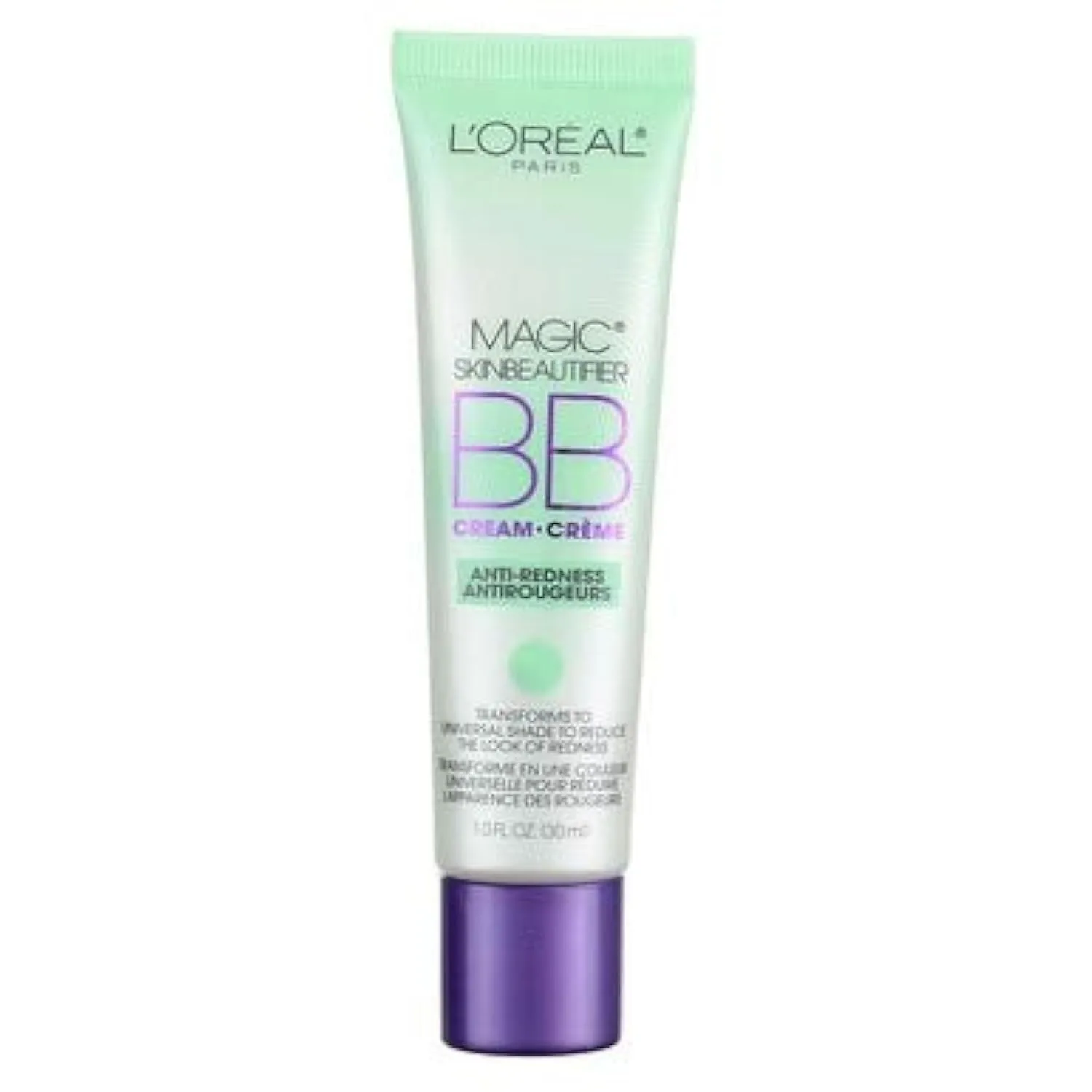 L'Oréal Paris Makeup Magic Skin Beautifier BB Cream Tinted Moisturizer, Anti-Redness, 1 Fl Oz, 1 Count