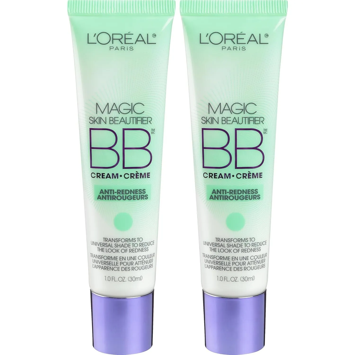 L'Oréal Paris Makeup Magic Skin Beautifier BB Cream Tinted Moisturizer, Anti-Redness, 1 Fl Oz, 1 Count