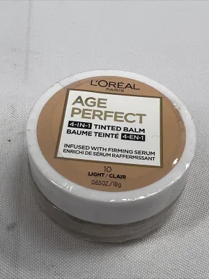 L'Oreal 10 Fair/pale Age Perfect 4-in-1 Tinted Balm Foundation w/Firming Serum